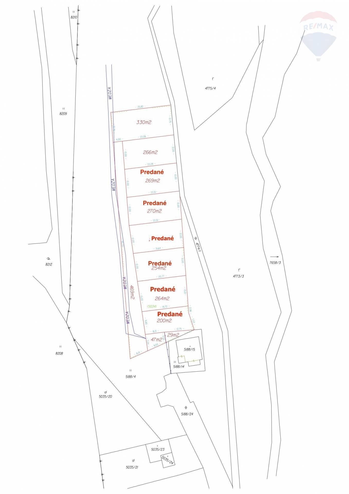 Pozemok na predaj č.7- 336m2 - Vrbov