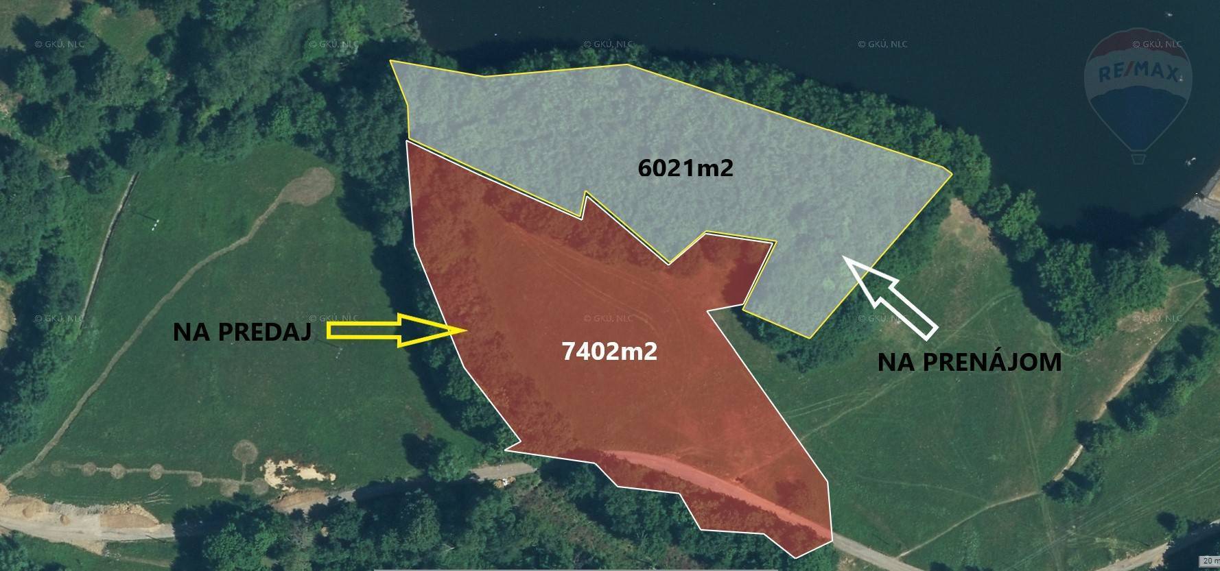 PREDAJ: Investičný pozemok pri tajchu7402m2, Štiavnické Bane