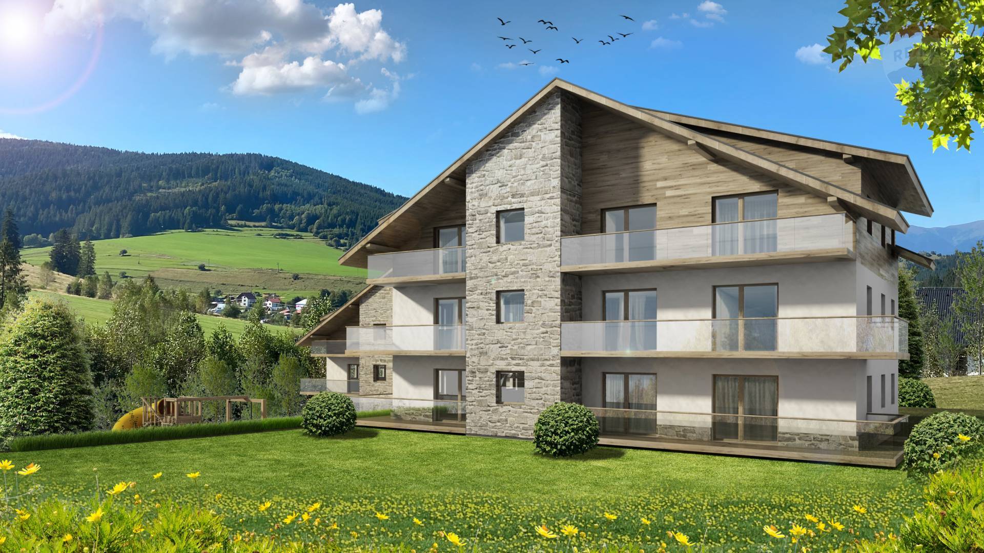 Apartmány  priamo pri lyžiarskom svahu