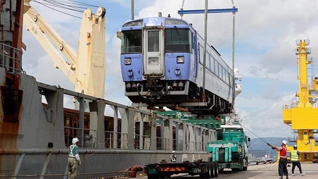 11 high-speed rails have been on the way from Japan and are expected to arrive in Cambodia late April