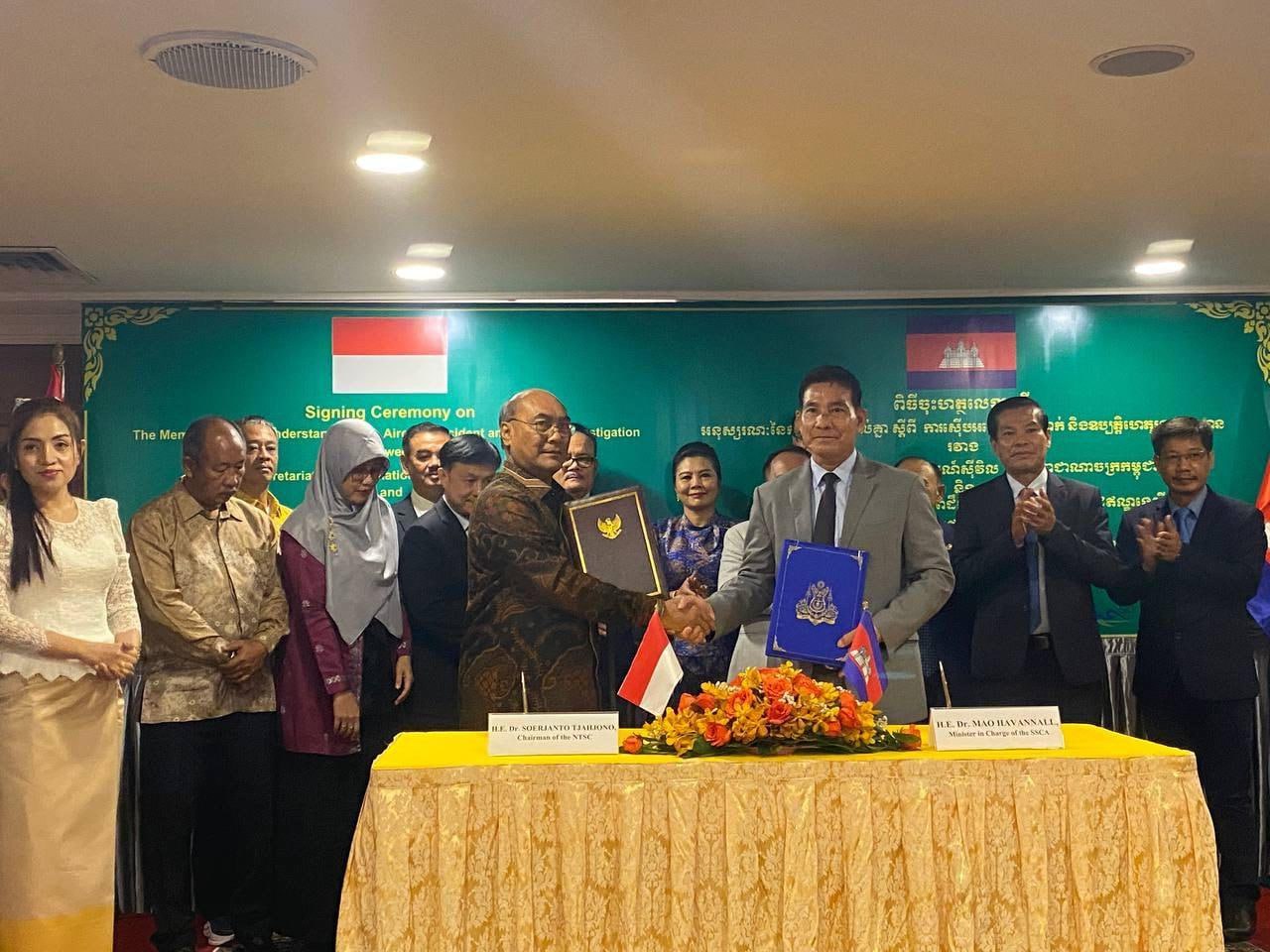 Cambodia and Indonesia has concluded a memorandum of understanding on air accident investigation training