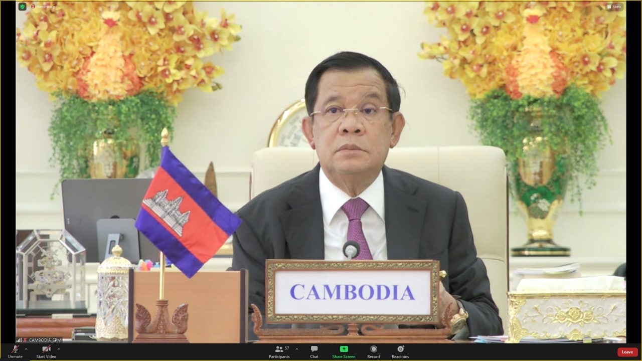 Samdech Techo Hun Sen tells the Asia-Europe Parliament that global peace and security are under pressure from geopolitical competition
