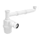 Conexión Lavaplatos 2 Tazas con 1 Sifón LOA Salida Curva Ampliadora 40 x 50 mm