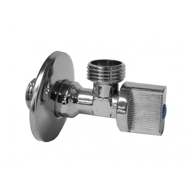 Llave angular Hoffens 62627, conexión 1/2 x 1/2 pulgada, acabado cromado