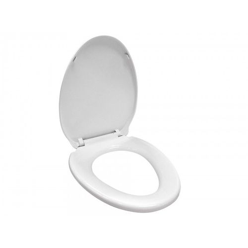 Asiento WC elongado cierre suave blanco Hoffens 62709