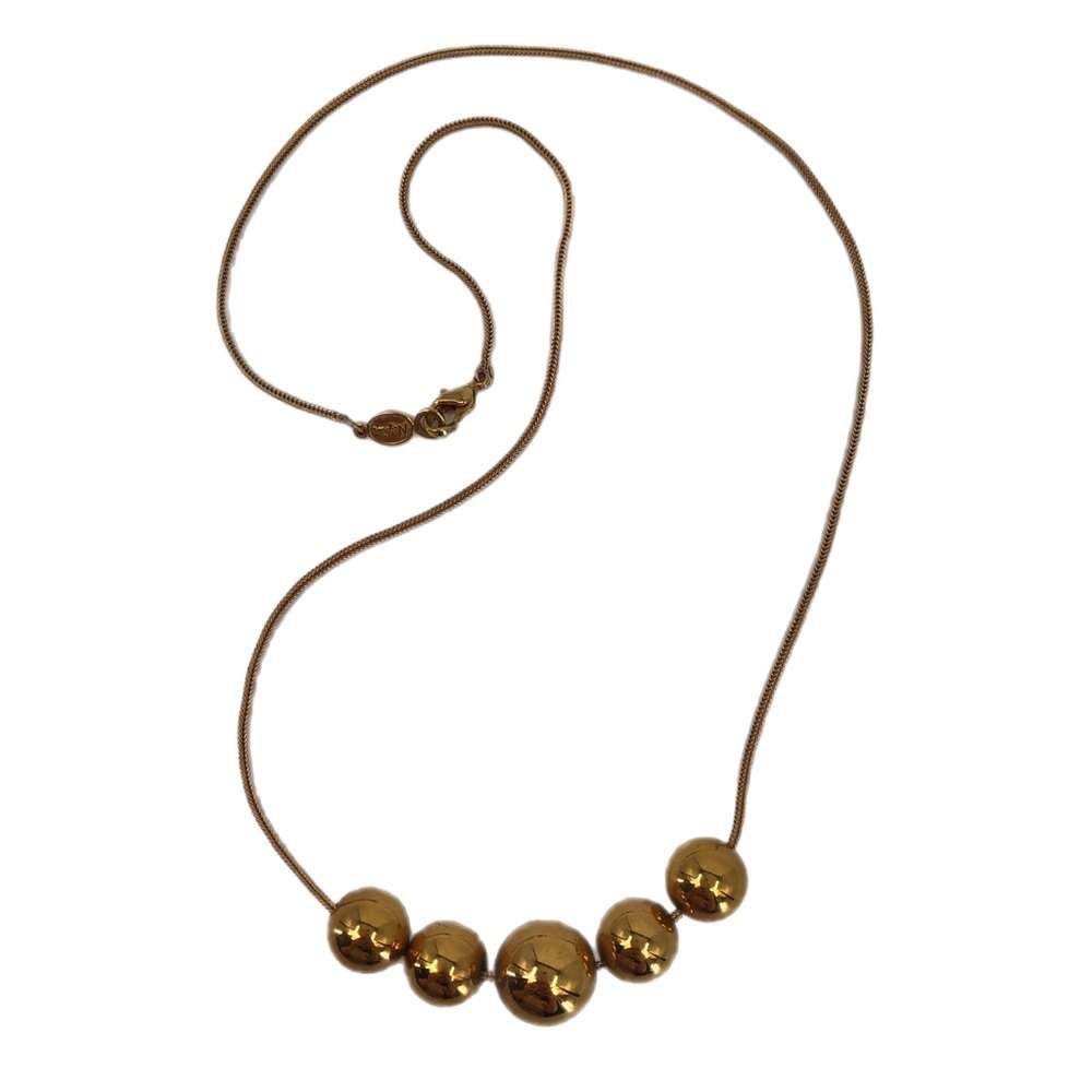 Naiper Vintage Gold Tone Ball Necklace