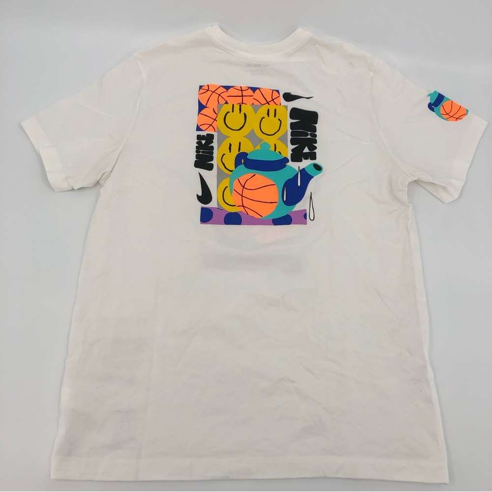 Nike White Graphic T-Shirt with Happy Colorful Plants Men’s L - Rock It ...