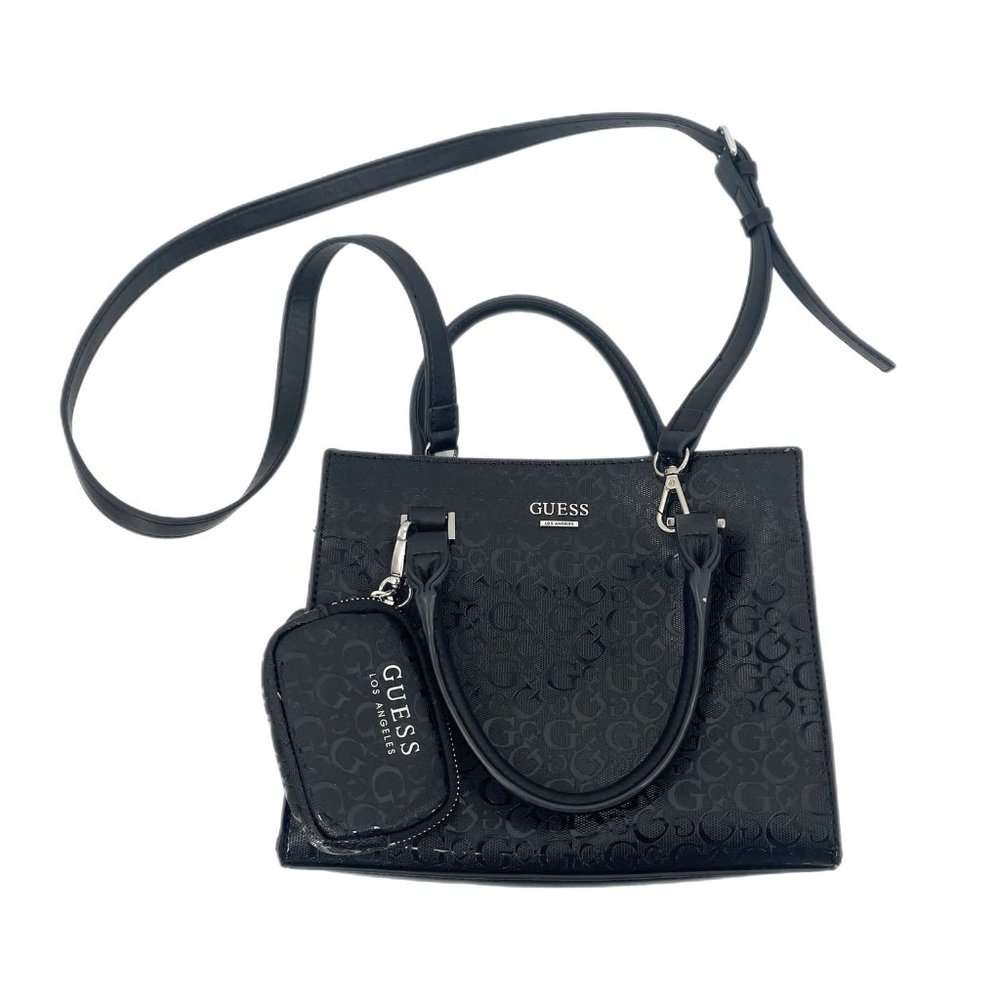 Guess Black Logo Pouch Wallet Crossbody Bag New Without Tags Rock