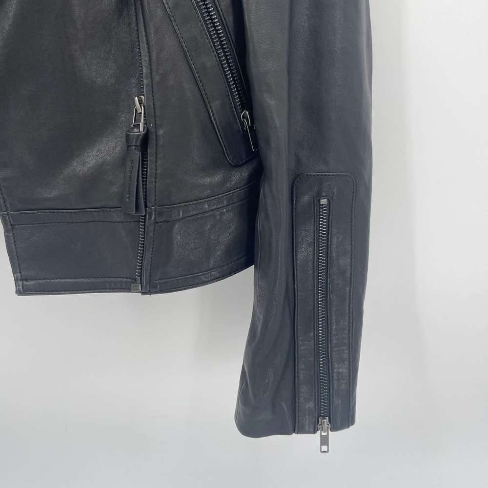 Aritzia Black Leather Jacket | Classic Motorcycle Style - Rock It ...