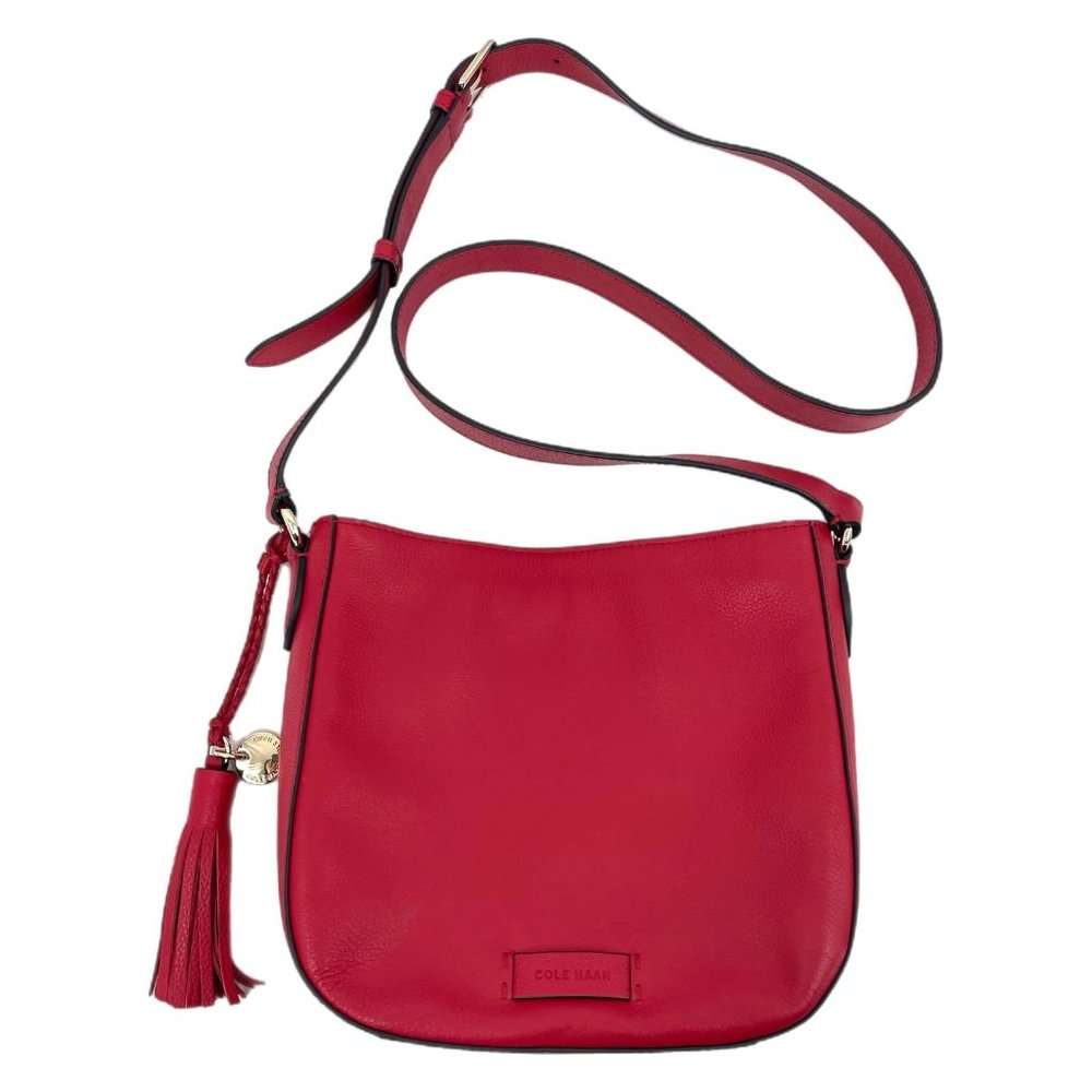 Cole Haan Red Leather Crossbody Hobo Bag Small Size Rock It! Resell