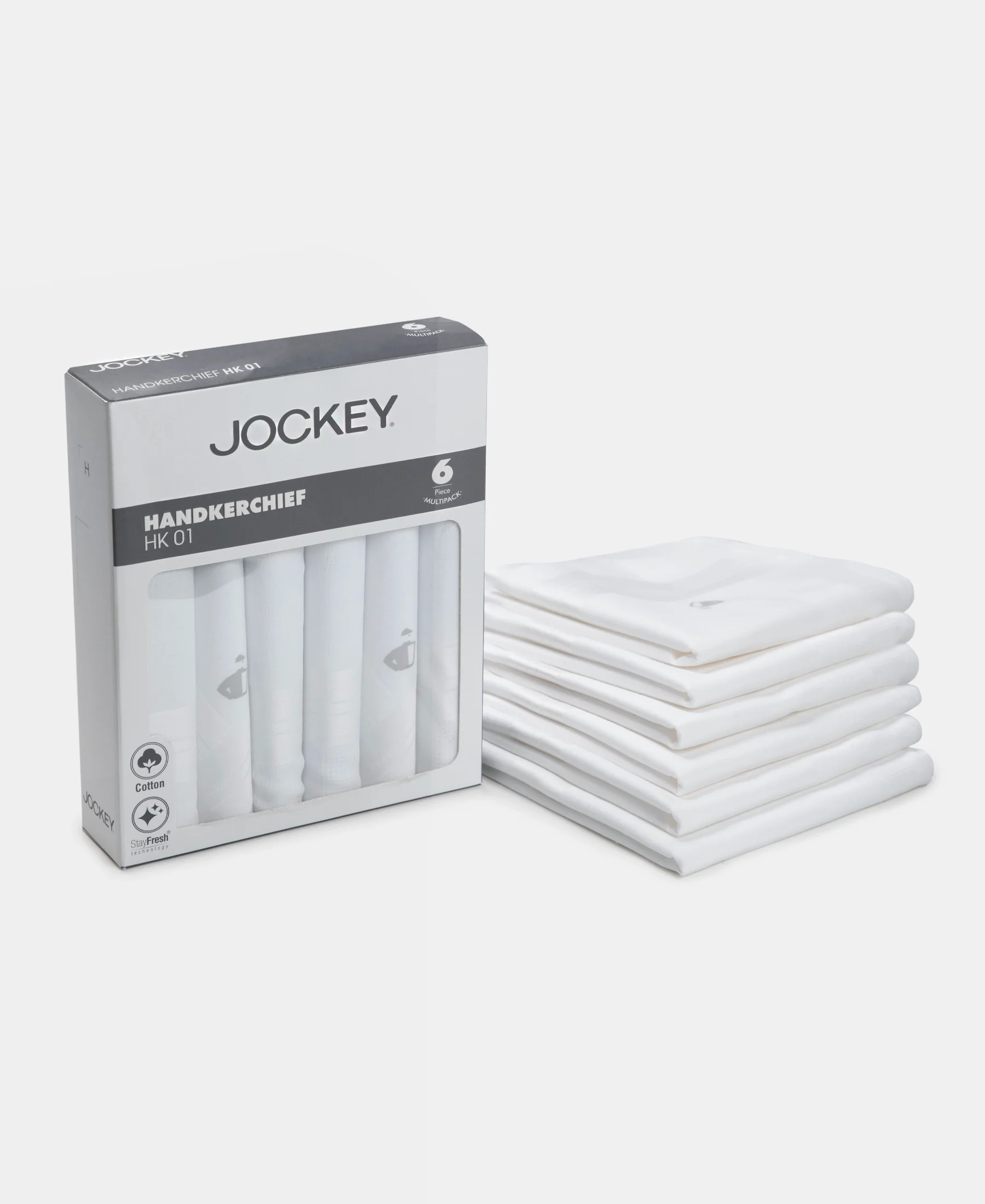 Jockey White 5 piece Handkerchief