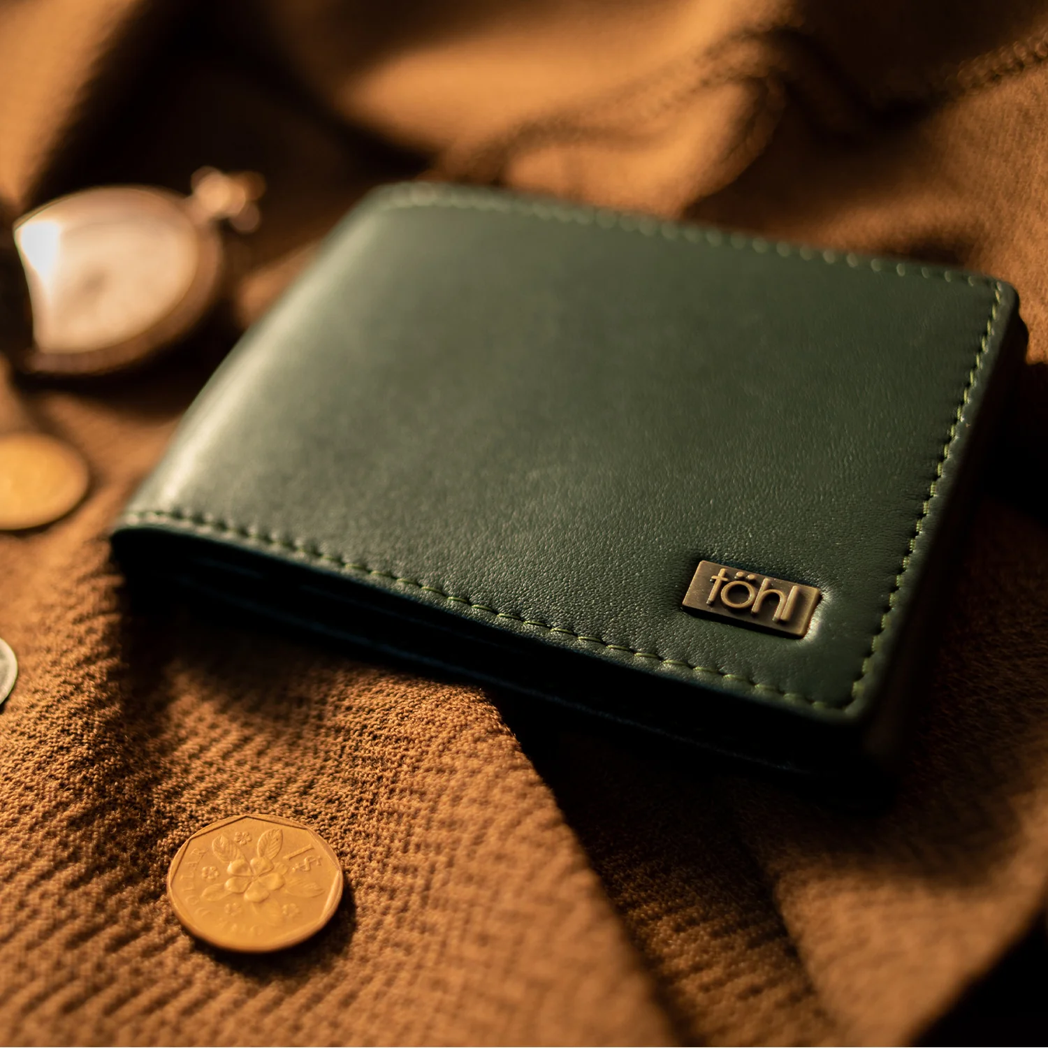 Green Textured Wallet