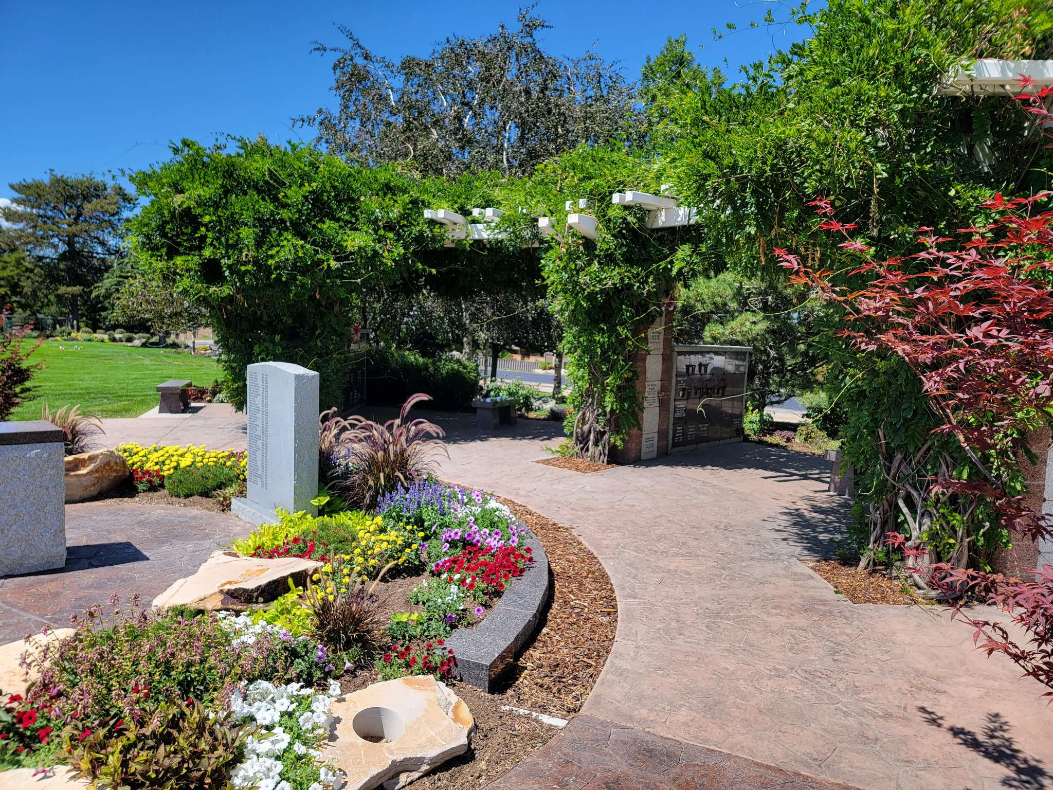 A bespoke cemetery structure designed and installed by Rocky Mountain Monument & Vault.