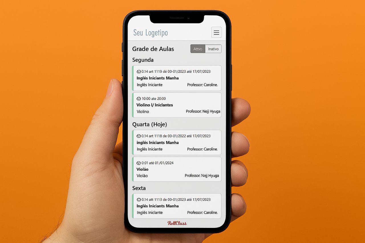 Acesso de alunos no sistema para escolas de cursos livres. - Rollclass -  Sistema de Gestão de Escolas, image size:1280x853