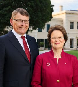 Her Excellency the Honourable Frances Adamson AC, and Mr Rod Bunten
