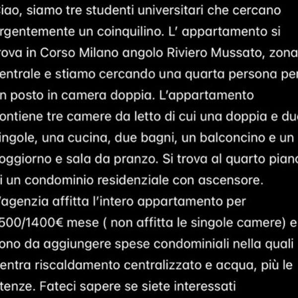 cerchiamo coinquilino a Padova