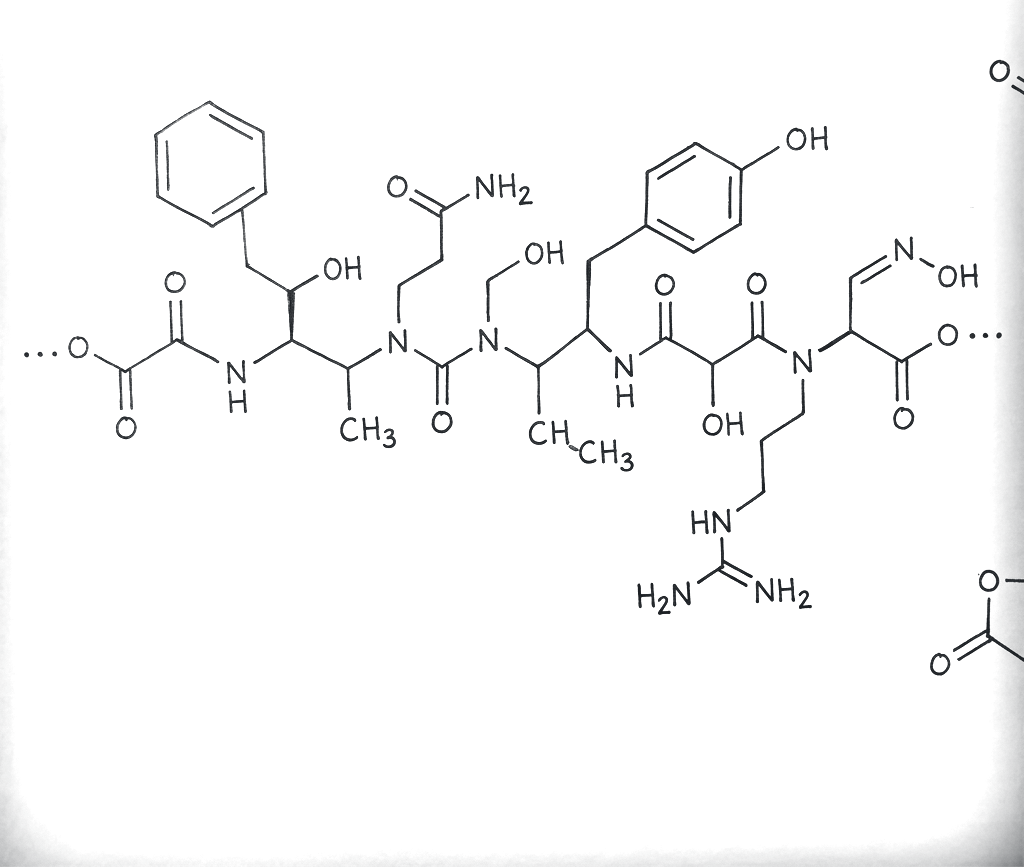 Sermorelin molecular structure (GHRH analog (peptide))