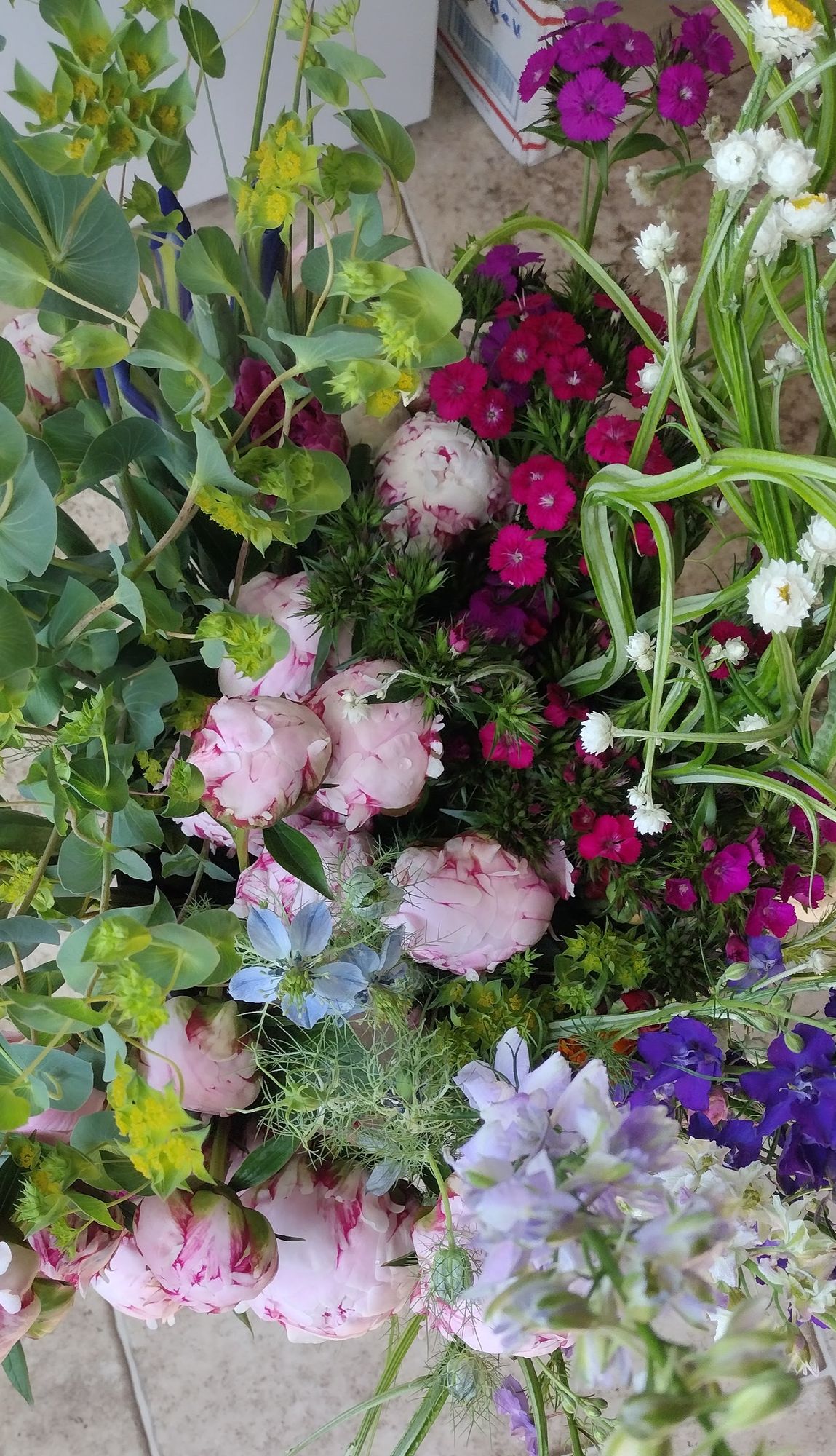 Mixed flower bucket