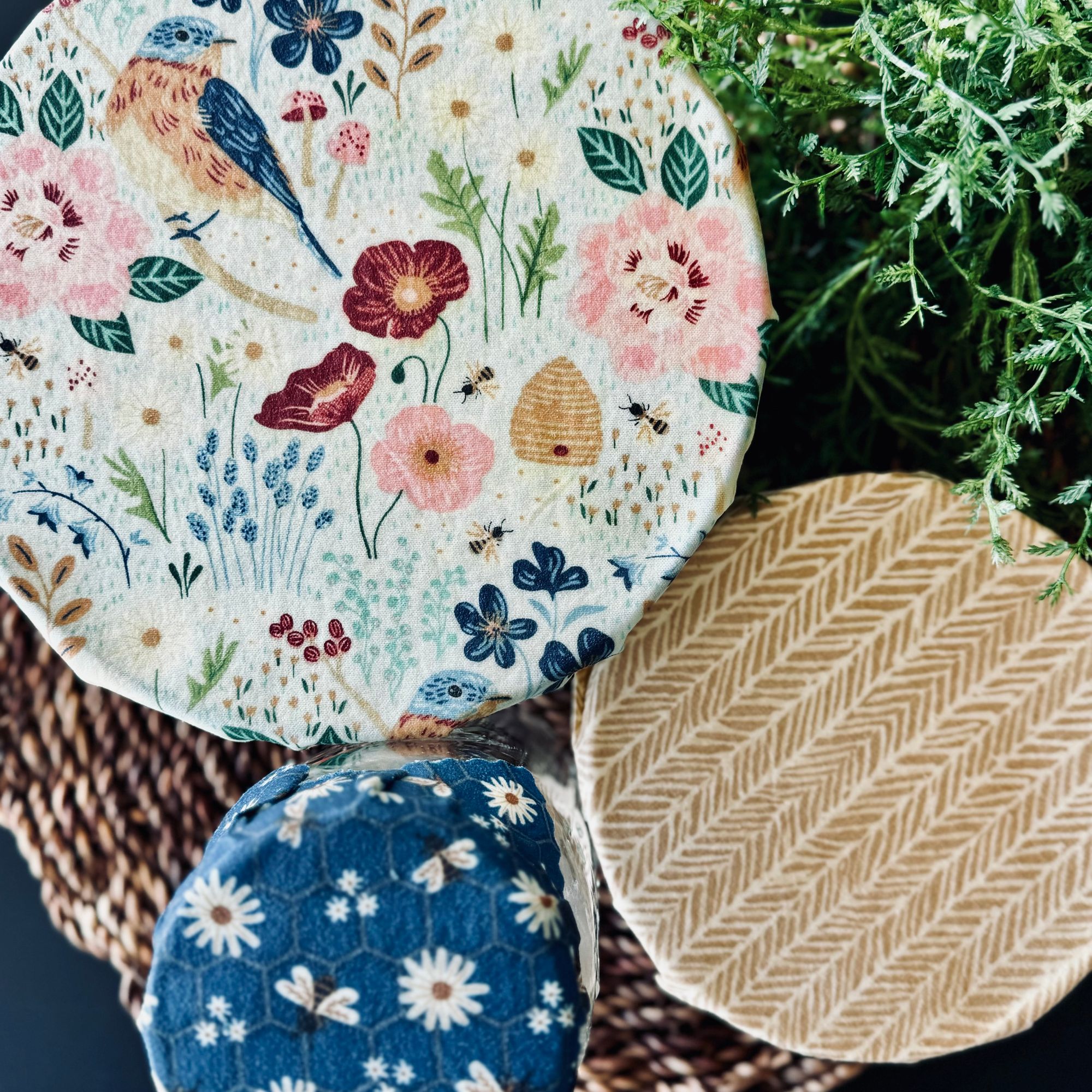 Beeswax Food Wrap- Bees and Birds