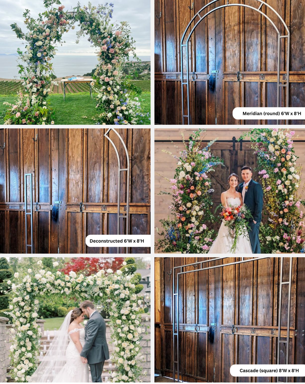 3 Way Floral Arch (Rental)
