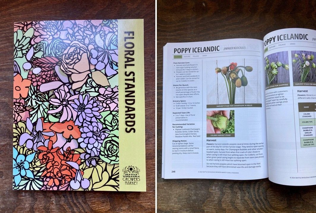 Floral Standards Book from Seattle Wholesale Growers Market
