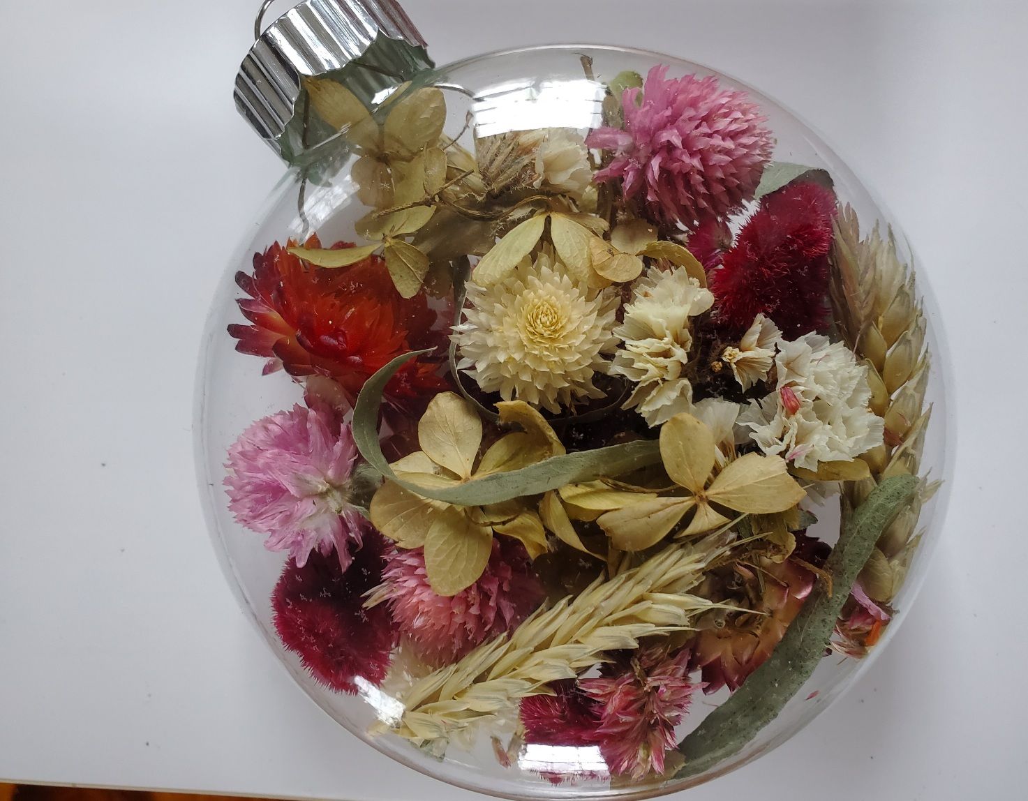 Christmas Ornament with dried flowers