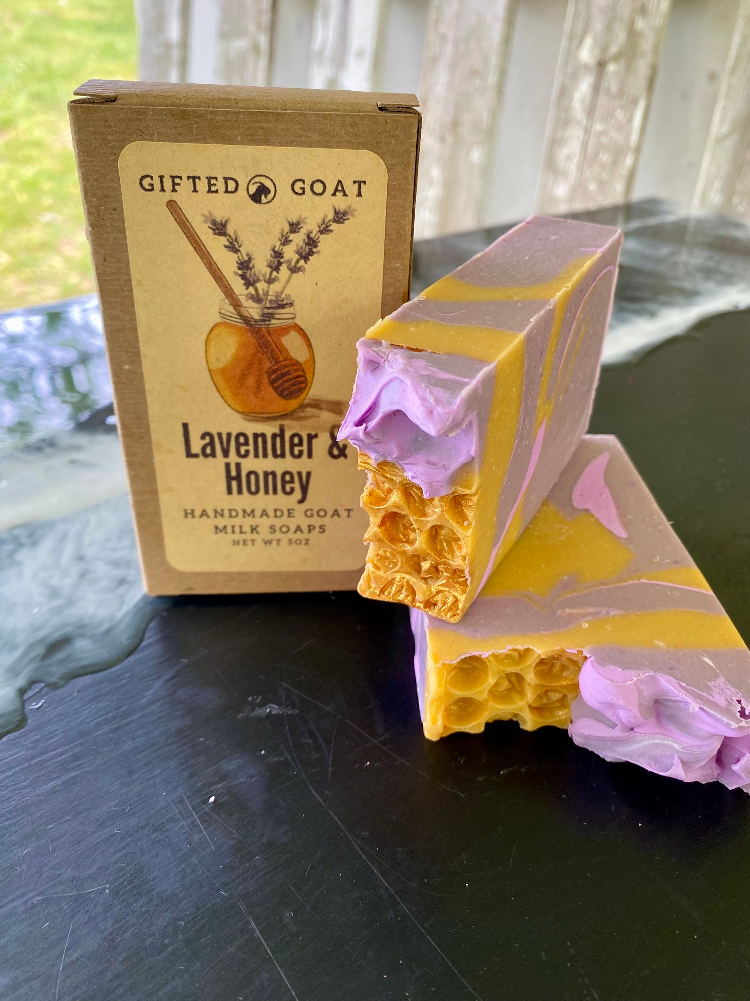 Handmade Goat milk soap- Lavender and Honey