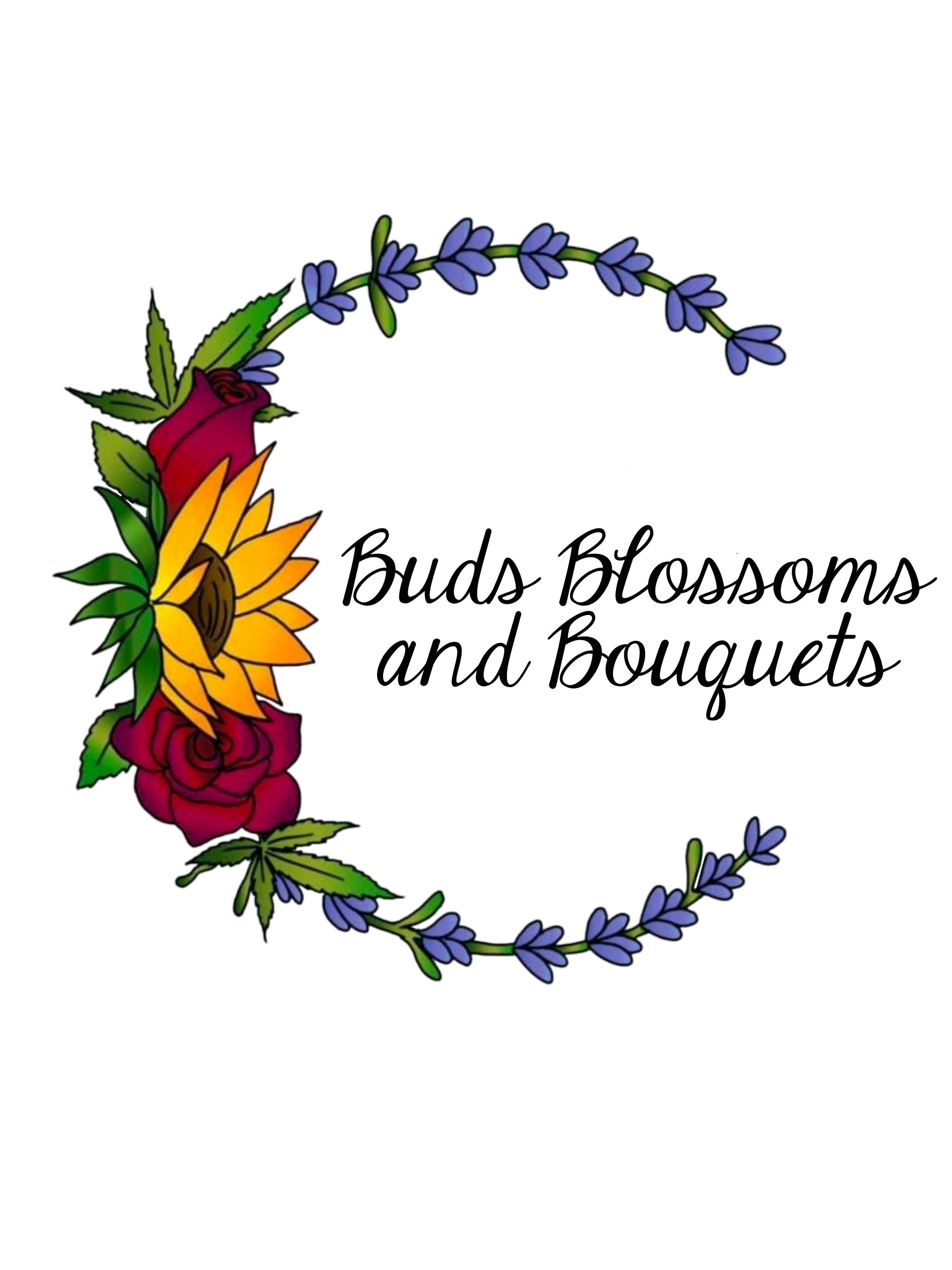 Buds Blossoms and Bouquets Logo
