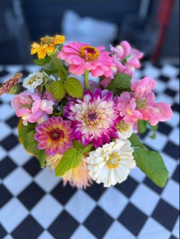 Small Mason Jar Farmers Bunch Bouquet