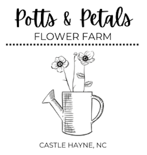 Potts & Petals Flower Farm Logo