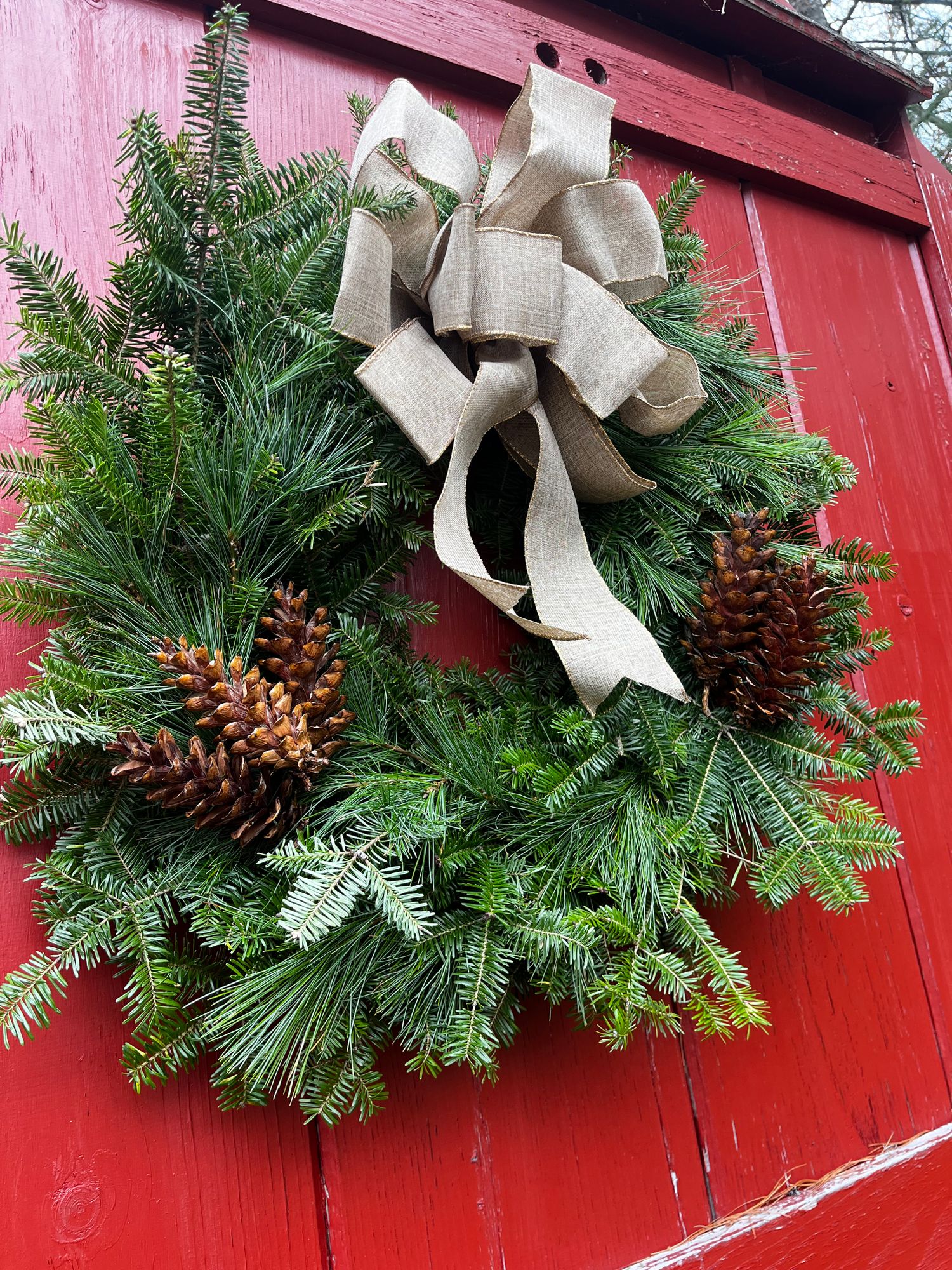 Mixed Evergreen Wreath base