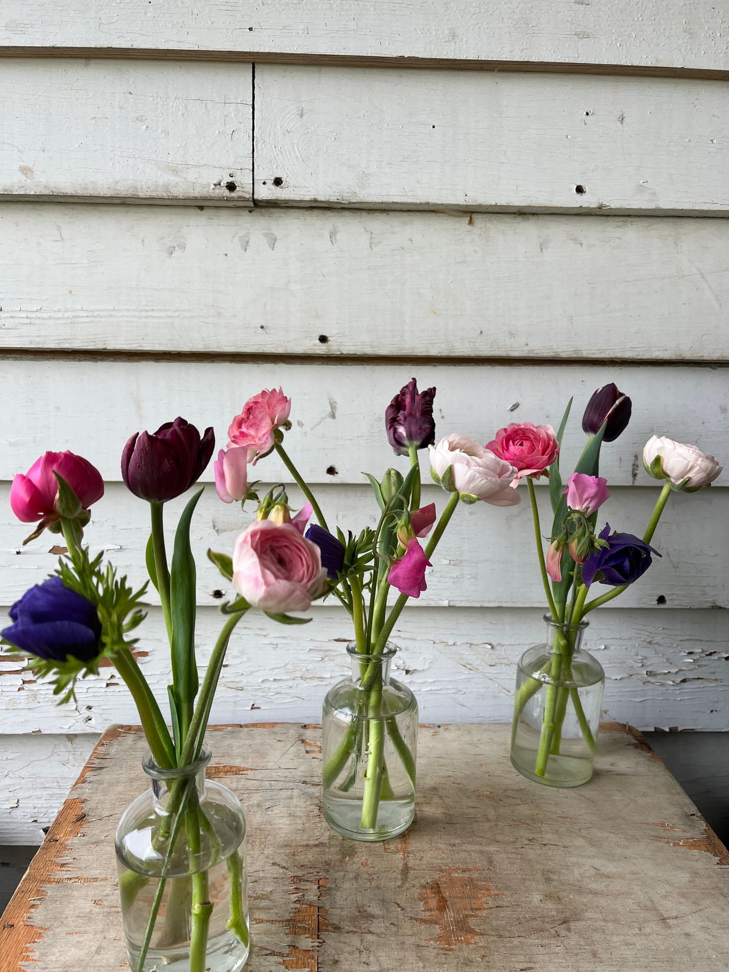 Table top  bud vases