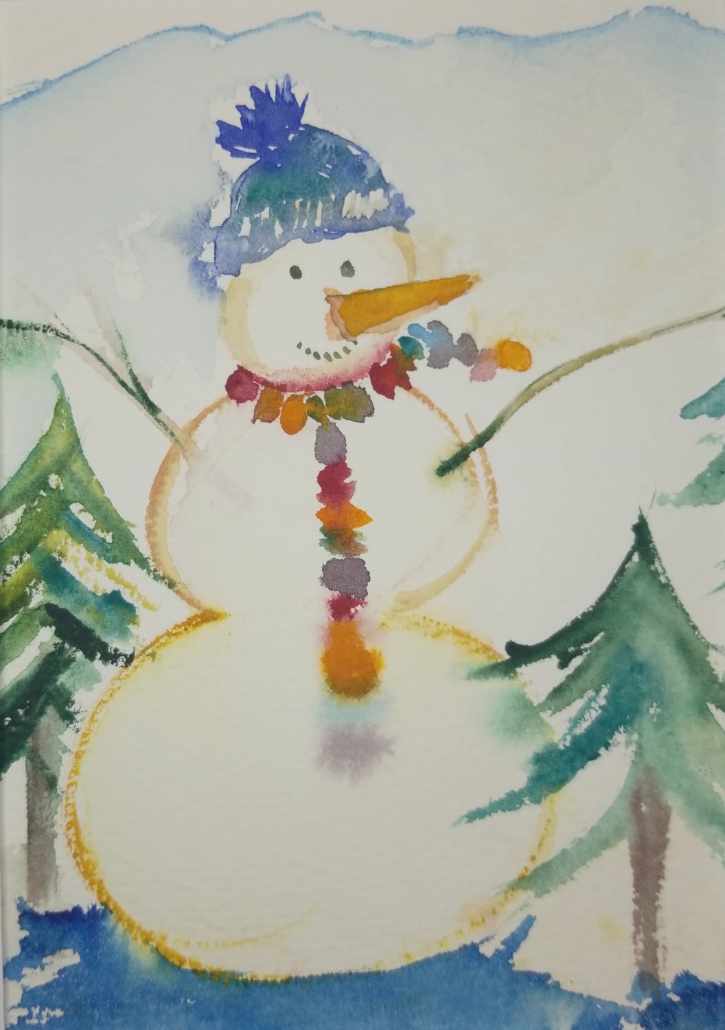 Playful Snowman - Natural