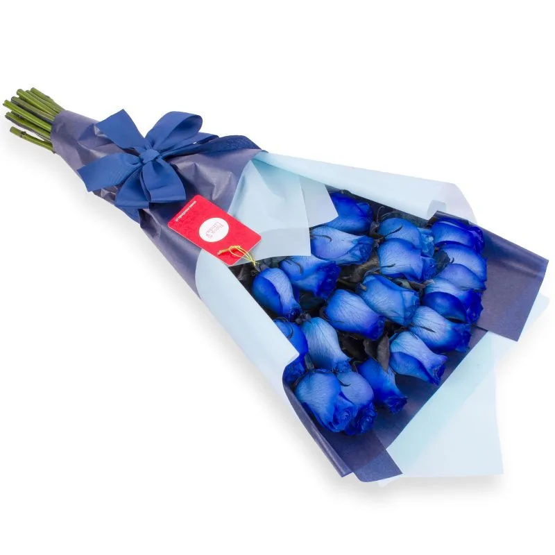 Ramo de Rosas - Ramo extendido con 18 rosas azules