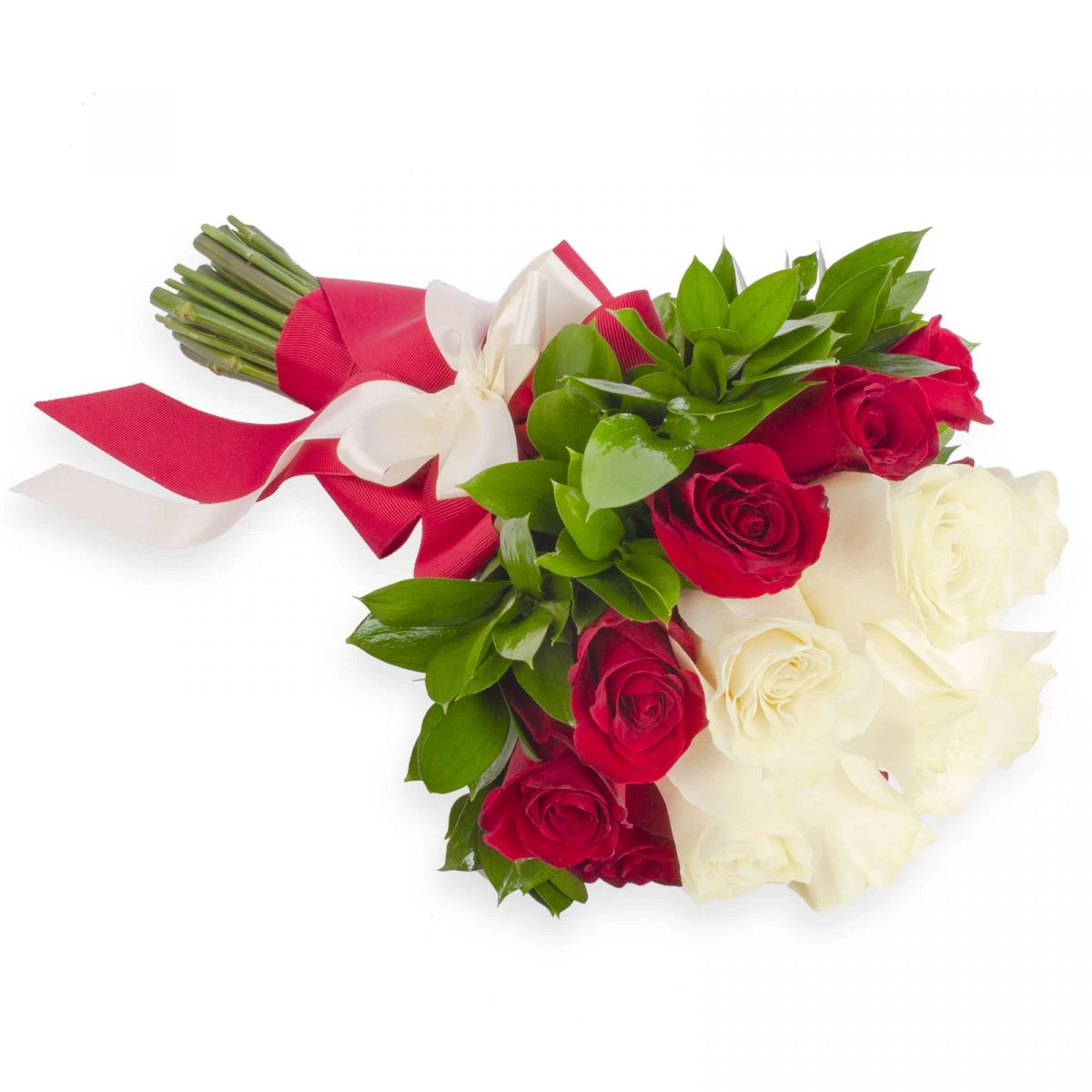 Foto principal Valentina - Ramo de novia con rosas rojas y blancas
