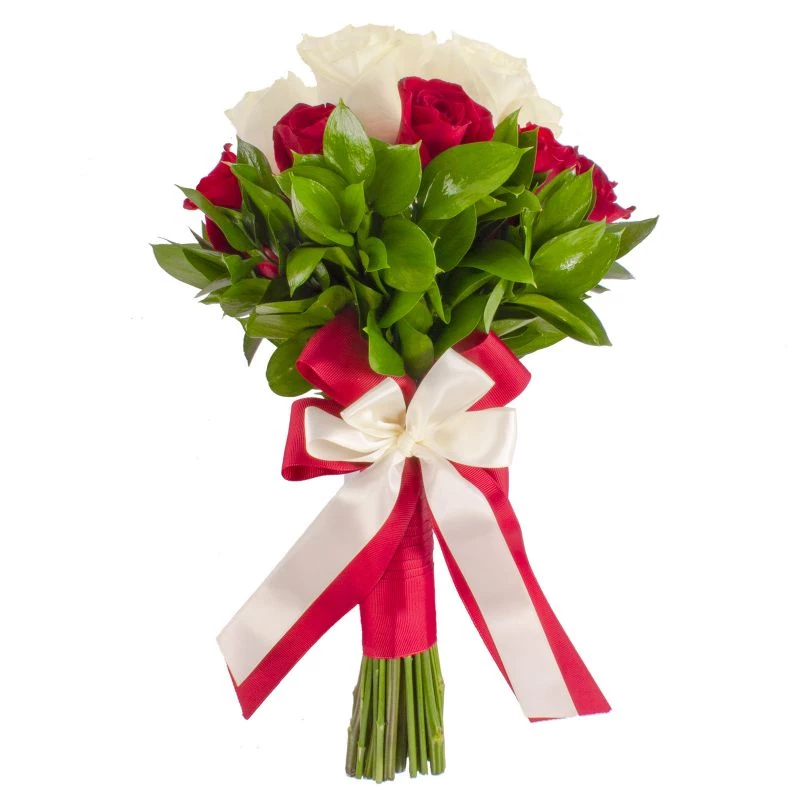 Foto 3 Valentina - Ramo de novia con rosas rojas y blancas