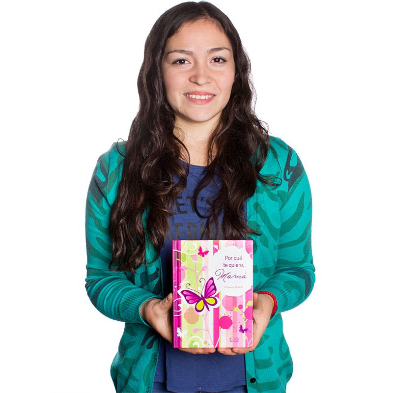 Foto con persona Libro por qué te quiero, mamá - Flores a domicilio Foto con persona Libro por qué te quiero, mamá - Flores a domicilio