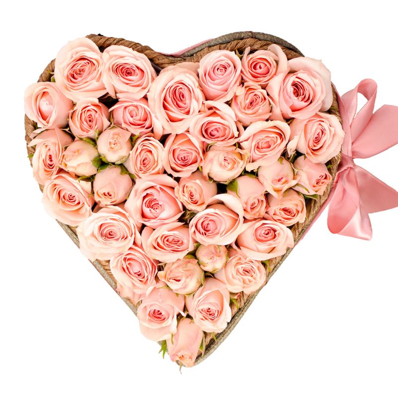 Foto 4 Corazón de Minirosas Rosadas - Flores a domicilio Foto 4 Corazón de Minirosas Rosadas - Flores a domicilio