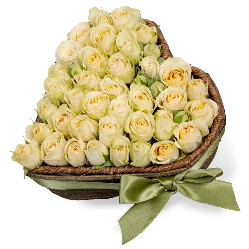 Flores a domicilio - Corazón de Minirosas Blancas Flores a domicilio - Corazón de Minirosas Blancas
