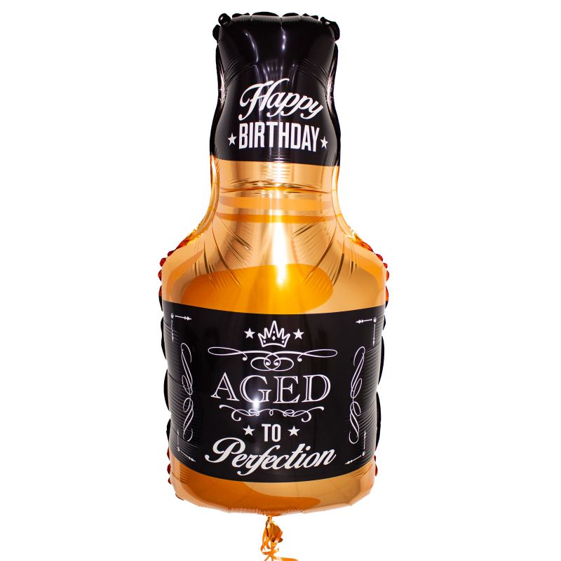 Flores a domicilio - Globo Happy Birthday forma de Botella de Whisky Flores a domicilio - Globo Happy Birthday forma de Botella de Whisky