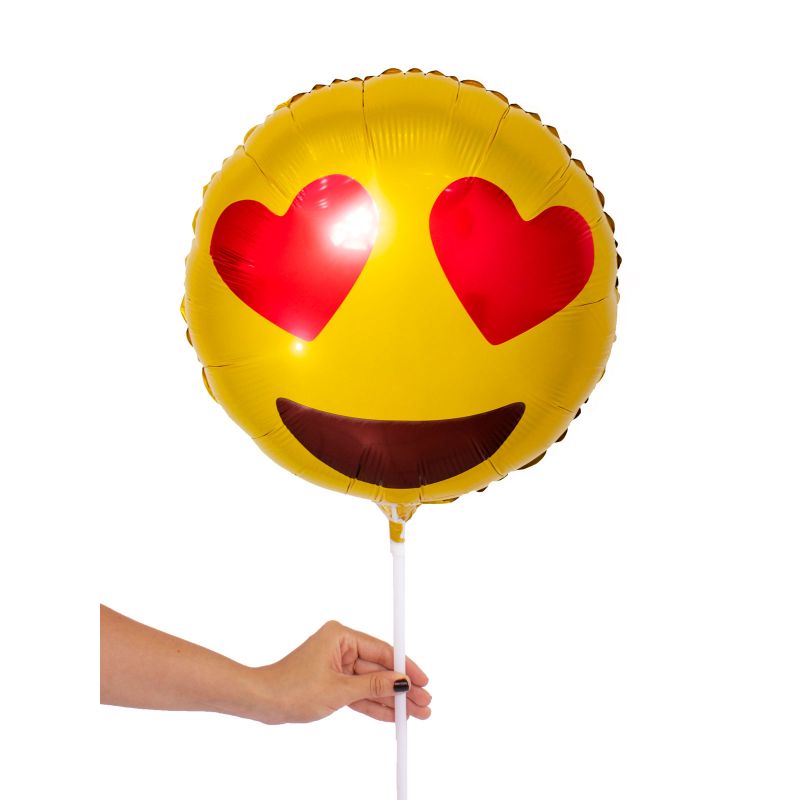 Foto con persona Globo Emoticón Enamorado 35 cm - Flores a domicilio Foto con persona Globo Emoticón Enamorado 35 cm - Flores a domicilio
