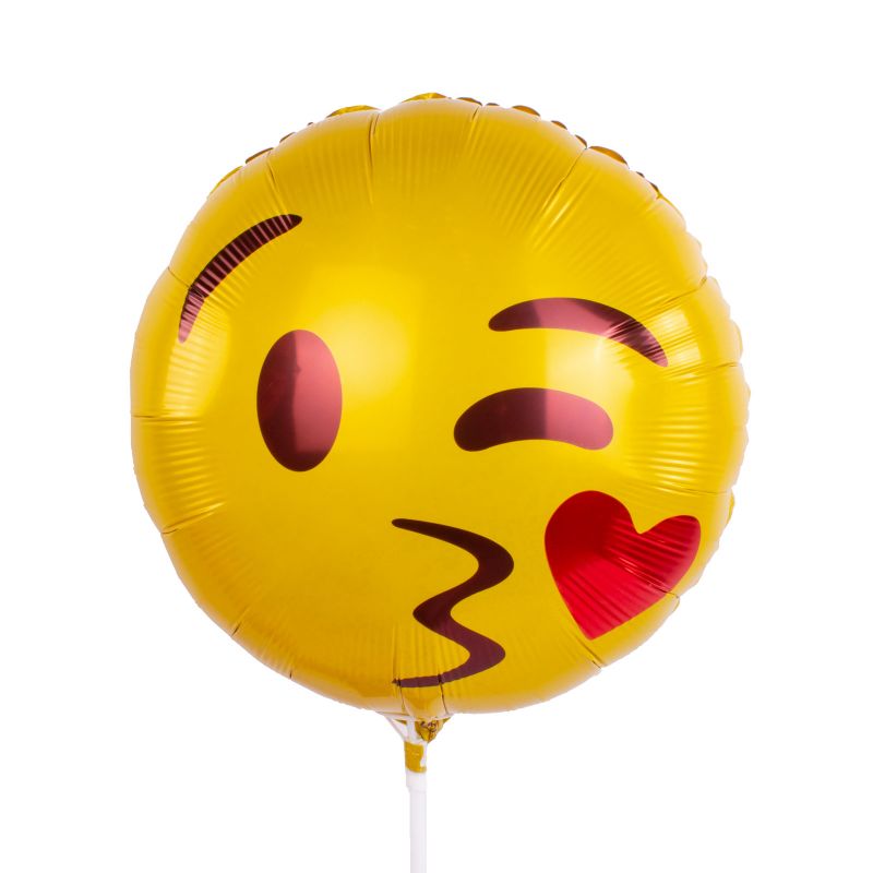 Globo Emoticón Besito 35 cm Globo Emoticón Besito 35 cm