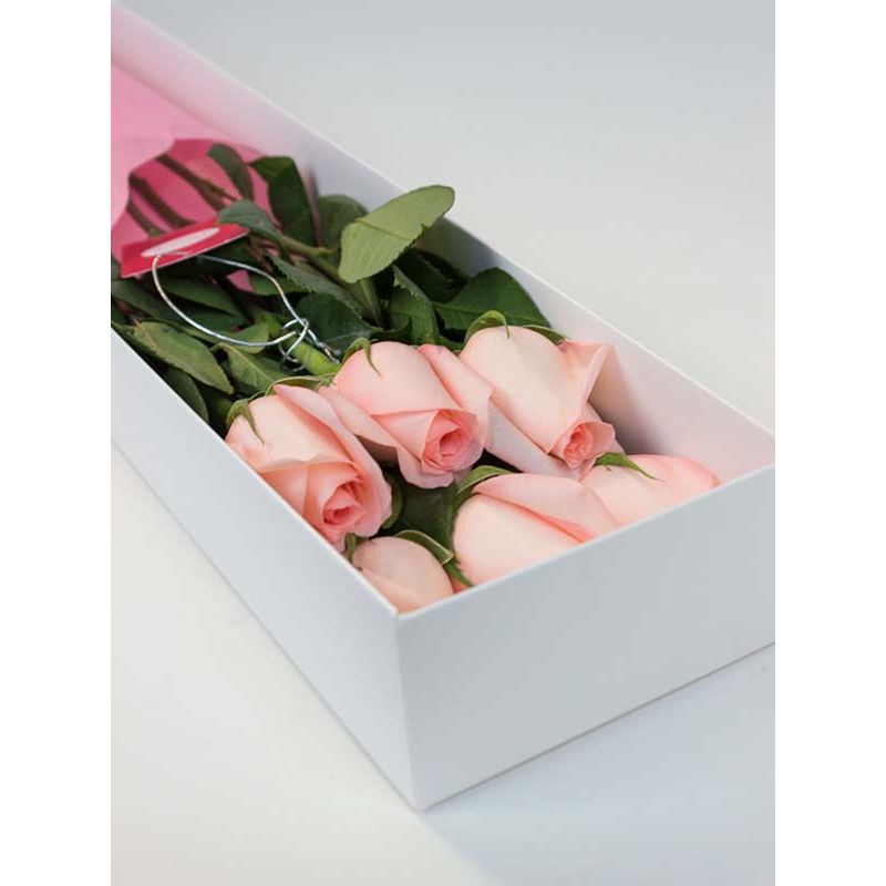 Foto 4 Caja con 6 rosas Rosadas - Flores a domicilio Foto 4 Caja con 6 rosas Rosadas - Flores a domicilio