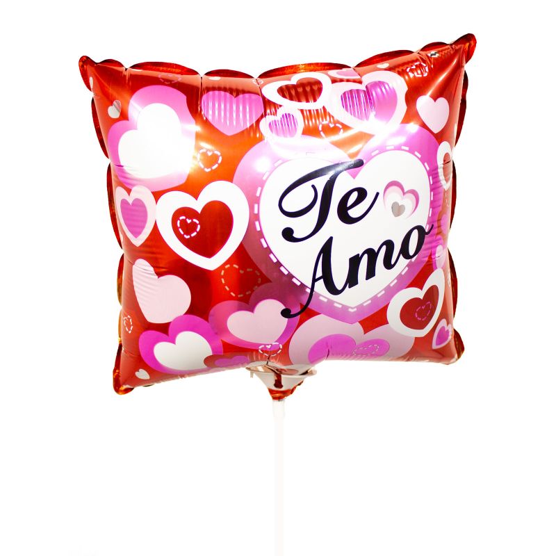 Globo Te amo cuadrangular 25cm Globo Te amo cuadrangular 25cm