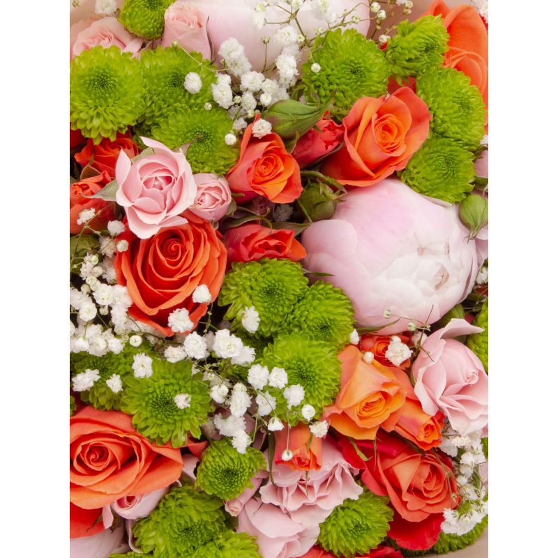 Foto 5 Ramo con Peonías y Rosas Orange Crush - Flores a domicilio Foto 5 Ramo con Peonías y Rosas Orange Crush - Flores a domicilio