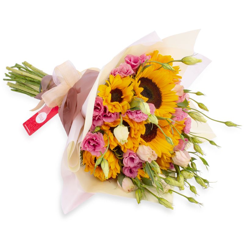 Flores a domicilio - Ramo girasoles y lisianthus Flores a domicilio - Ramo girasoles y lisianthus