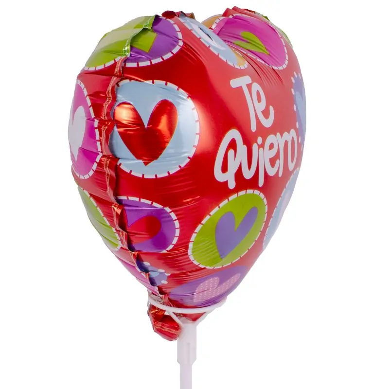 Foto 2 Globo CorazónTe quiero corazoncitos de colores 20cm