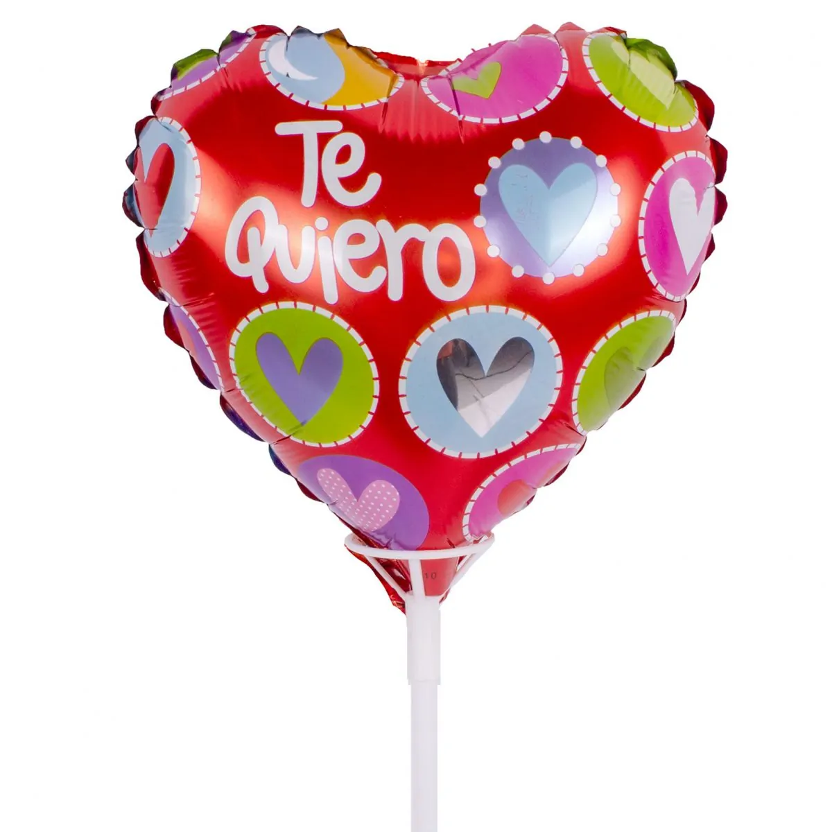Foto principal Globo CorazónTe quiero corazoncitos de colores 20cm
