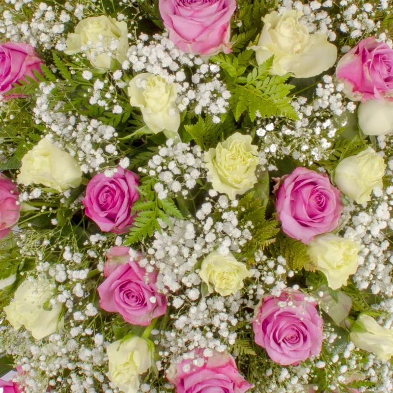 Foto 5 Por Siempre Lila - Corona de condolencias con rosas