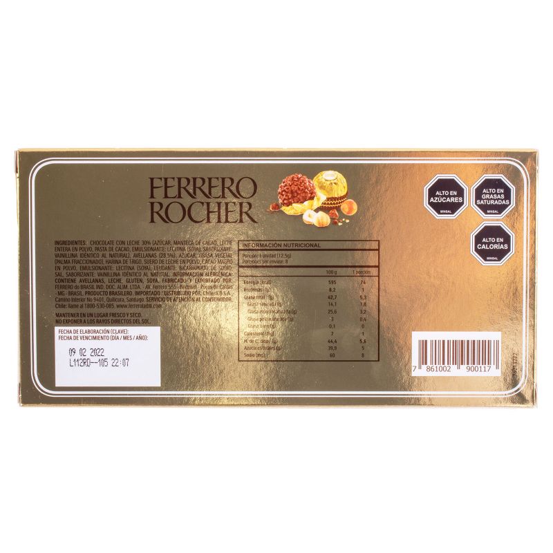 Foto 4 Ferrero Rocher 100 grs Caja Dorada - Flores a domicilio Foto 4 Ferrero Rocher 100 grs Caja Dorada - Flores a domicilio